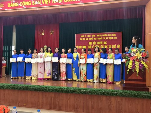 Trường Mầm non Phúc Đồng tham dự ngày Hội Khuyến Học tại phường Phúc Đồng năm 2016.